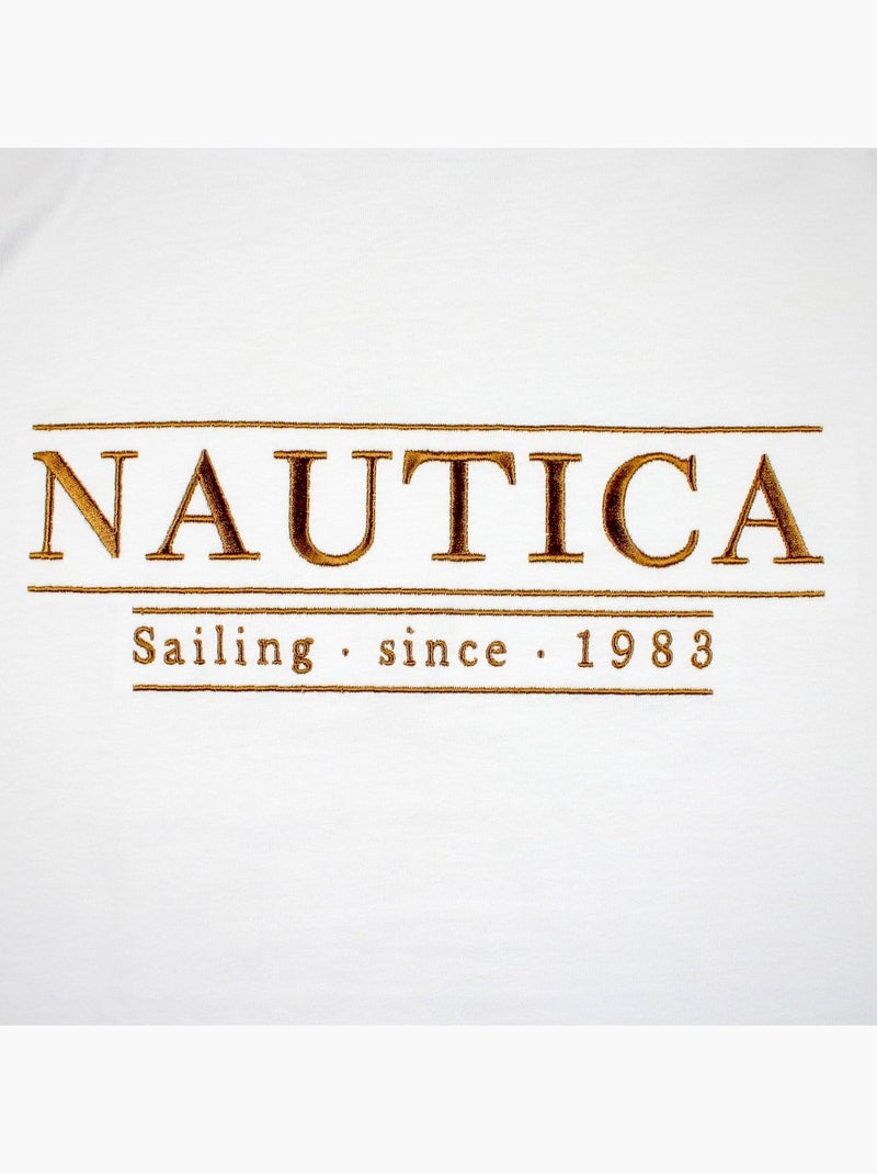 Nautica - Camiseta hombre de manga corta con estilo sencillo y moderno Blanco - Kiabi