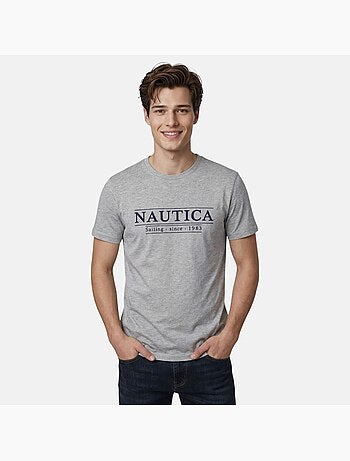Nautica - Camiseta hombre de manga corta con estilo sencillo y moderno