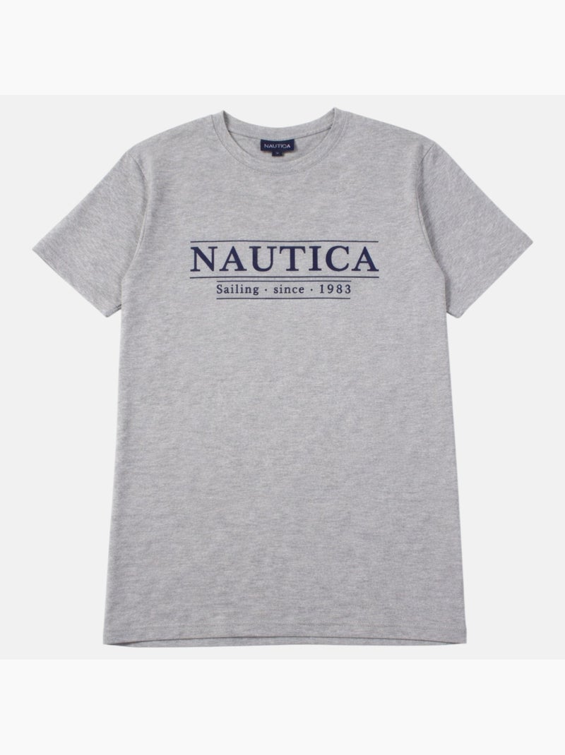Nautica - Camiseta hombre de manga corta con estilo sencillo y moderno Gris - Kiabi