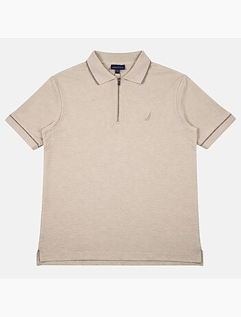 Nautica - Polo hombre de manga corta con diseño moderno y cierre con cremallera