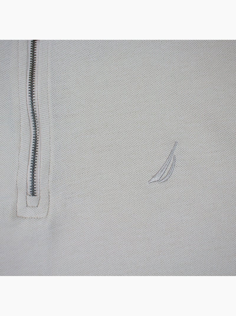 Nautica - Polo hombre de manga corta con diseño moderno y cierre con cremallera Gris - Kiabi