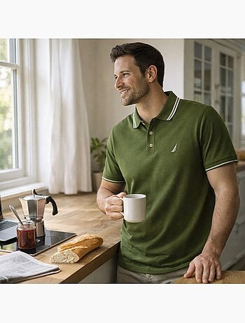 Nautica - Polo hombre de manga corta con estilo deportivo
