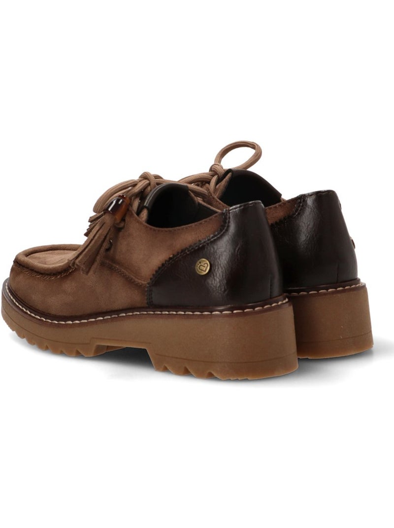 Nautico kiova mocasin cómodas mujer cuña media - amarpies Taupe - Kiabi