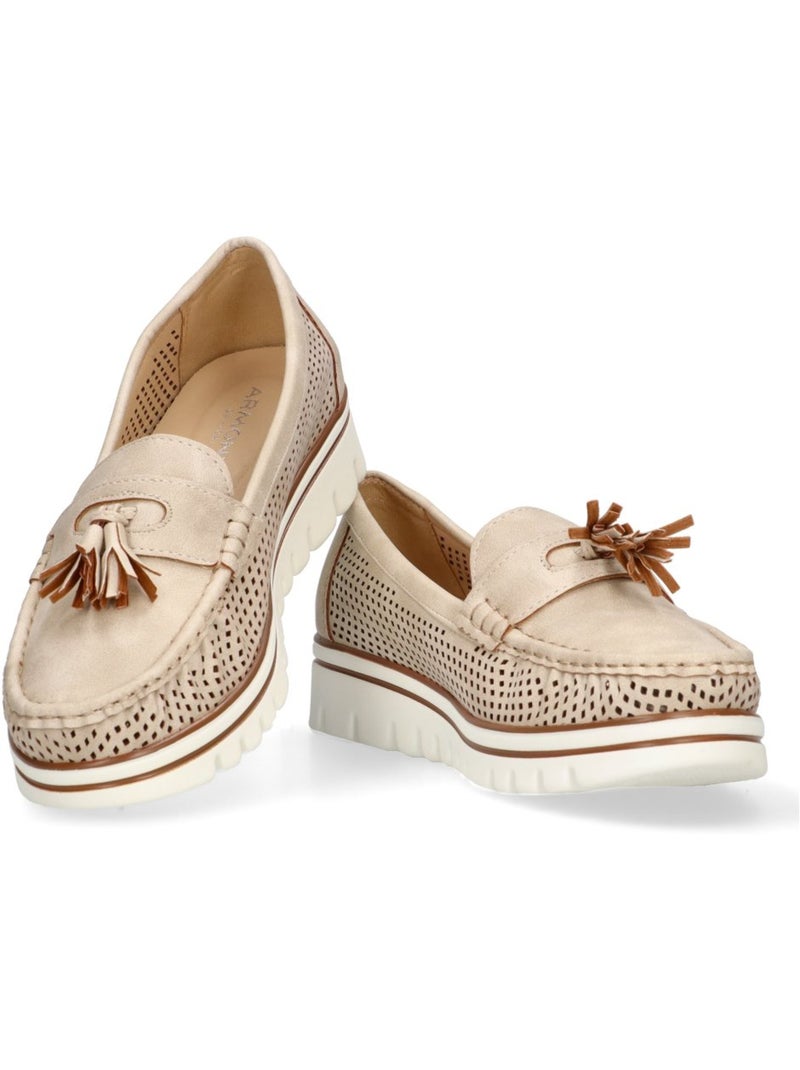 Nautico Kiova Mocasin Cómodas Mujer Suela Plana - Armony Beige - Kiabi