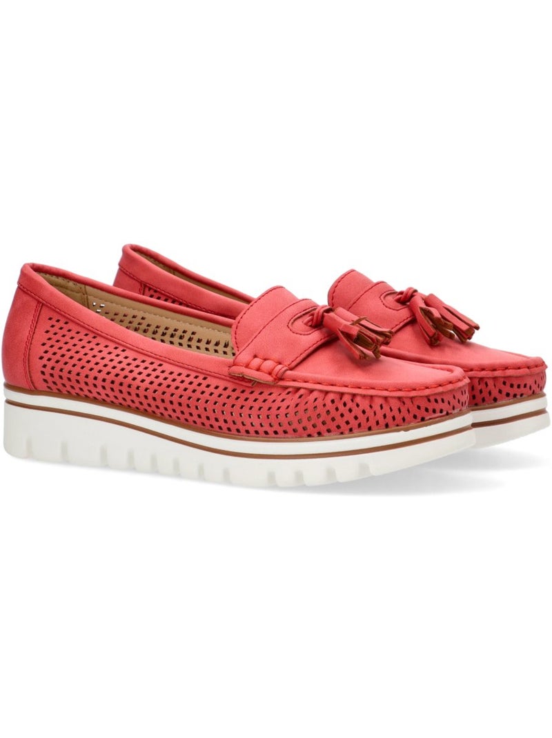 Nautico Kiova Mocasin Cómodas Mujer Suela Plana - Armony Rojo - Kiabi