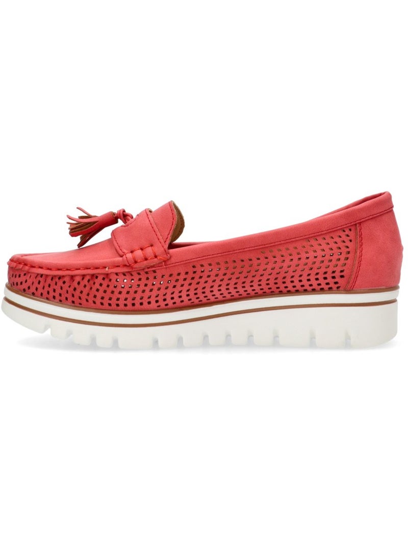 Nautico Kiova Mocasin Cómodas Mujer Suela Plana - Armony Rojo - Kiabi