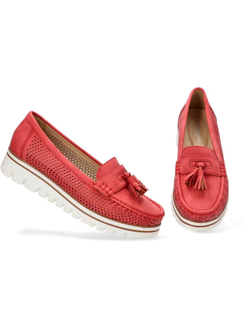 Nautico Kiova Mocasin Cómodas Mujer Suela Plana - Armony Rojo - Kiabi