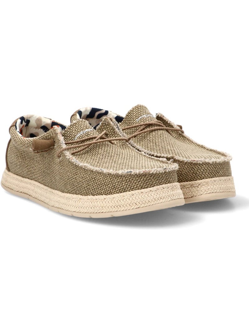 Nautico Kiova Mocasin Deportivas Lona Hombre Suela Plana - Stay Beige - Kiabi
