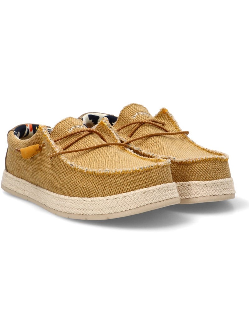 Nautico Kiova Mocasin Deportivas Lona Hombre Suela Plana - Stay Mostaza - Kiabi