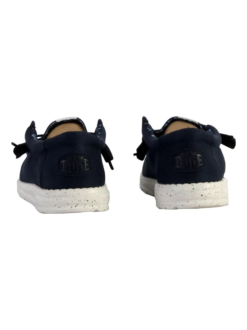 Nautico Kiova Mocasin Diario Hombre Suela Plana - Modelo Stretch Canvas Azul - Kiabi