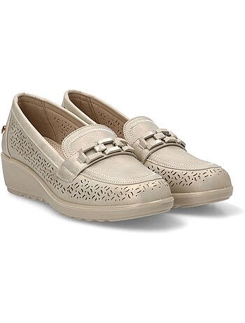 Nautico Kiova Mocasin Diario Mujer Cuña Media - Amarpies