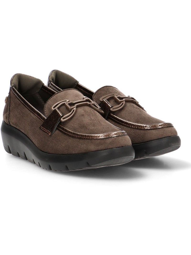 Nautico Kiova Mocasin Diario Mujer Cuña Media - Amarpies Taupe - Kiabi