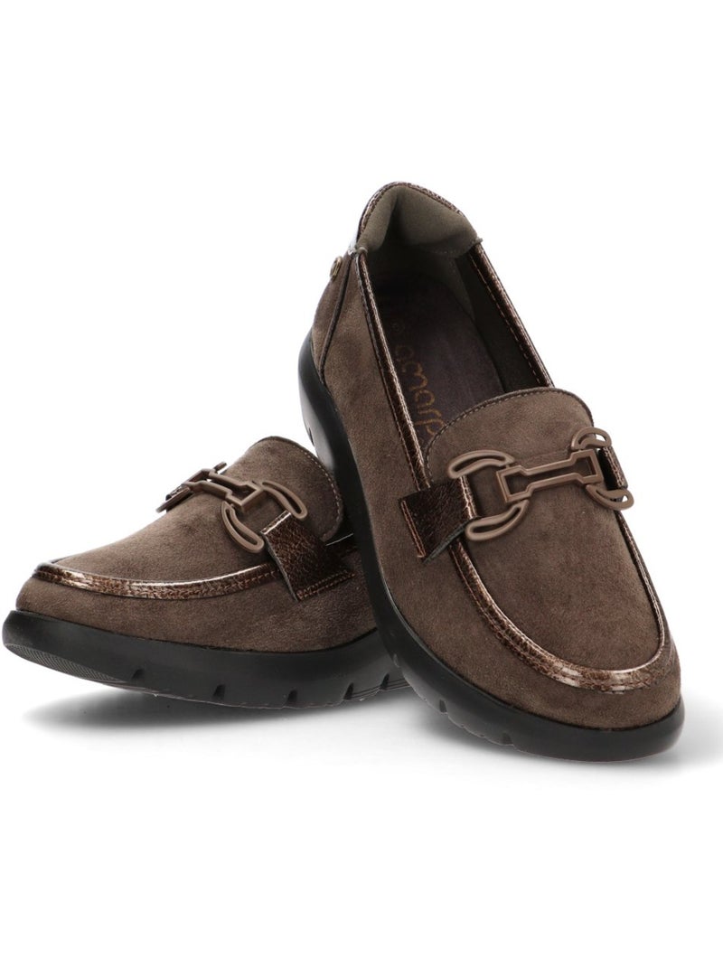 Nautico Kiova Mocasin Diario Mujer Cuña Media - Amarpies Taupe - Kiabi