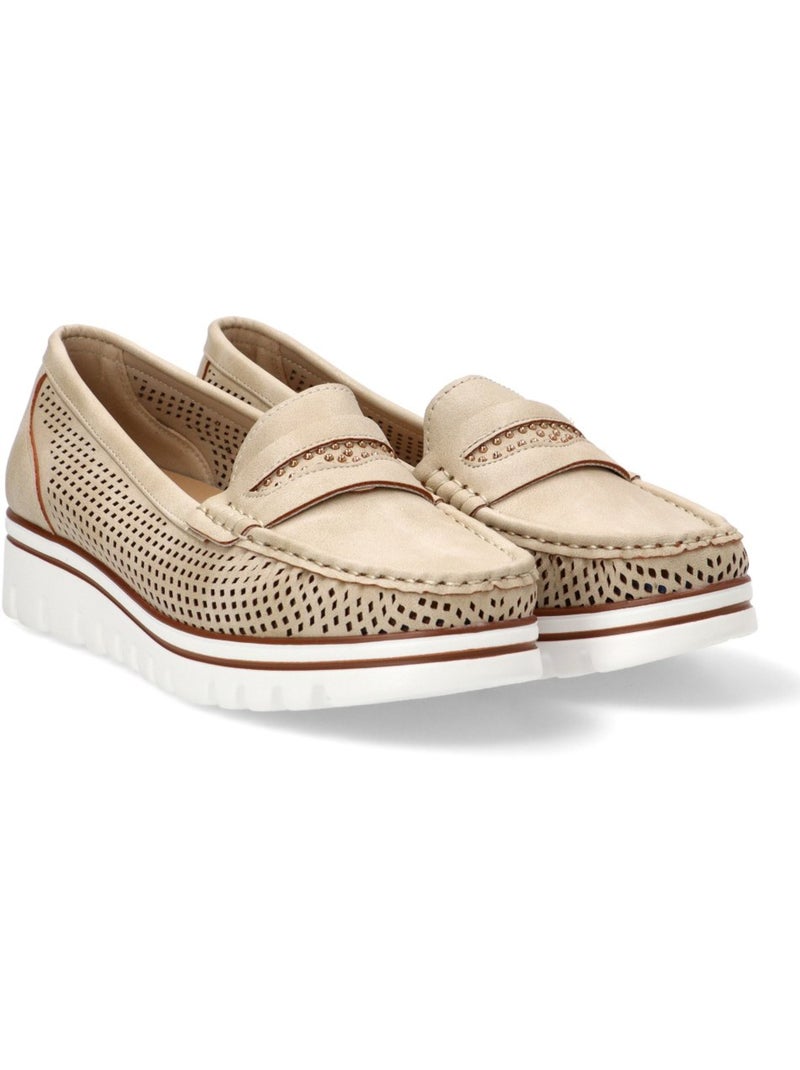 Nautico Kiova Mocasin Diario Mujer Suela Plana - Armony Beige - Kiabi