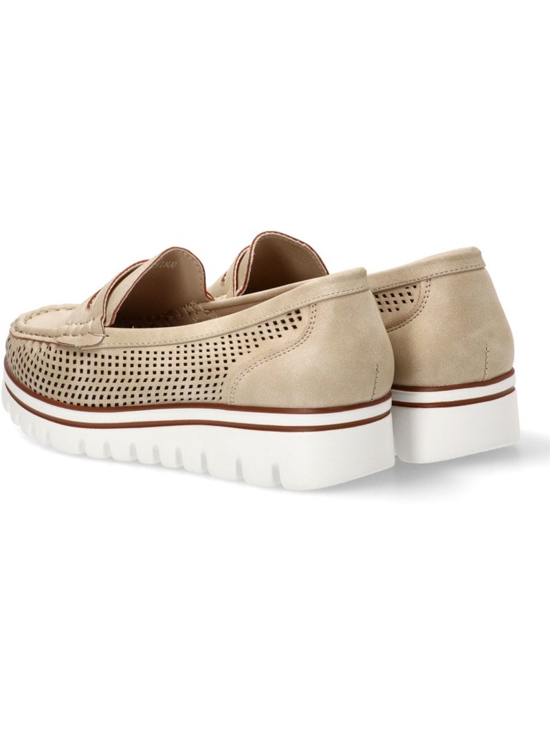 Nautico Kiova Mocasin Diario Mujer Suela Plana - Armony Beige - Kiabi