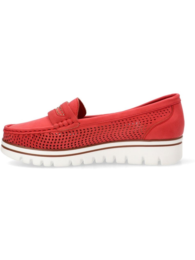 Nautico Kiova Mocasin Diario Mujer Suela Plana - Armony Rojo - Kiabi