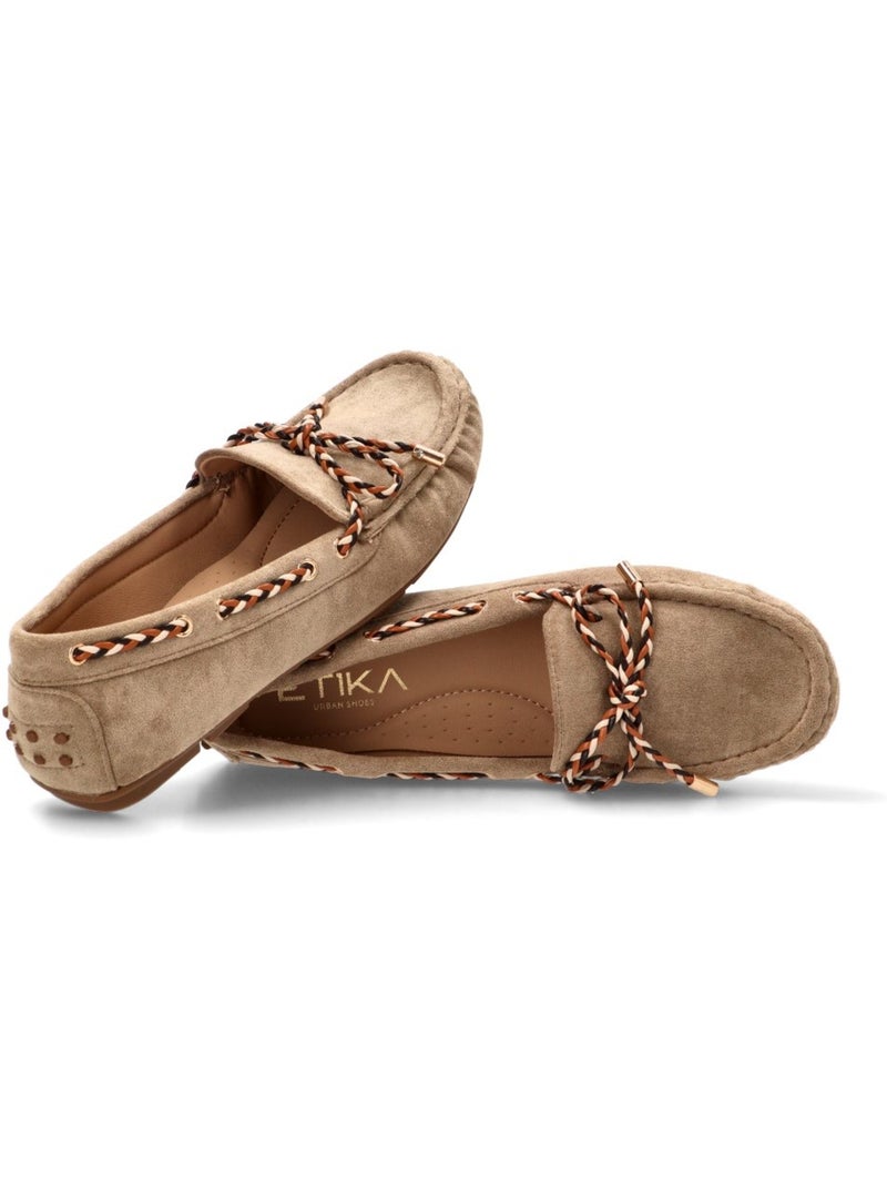 Nautico Kiova Mocasin Diario Mujer Suela Plana - Etika Beige - Kiabi