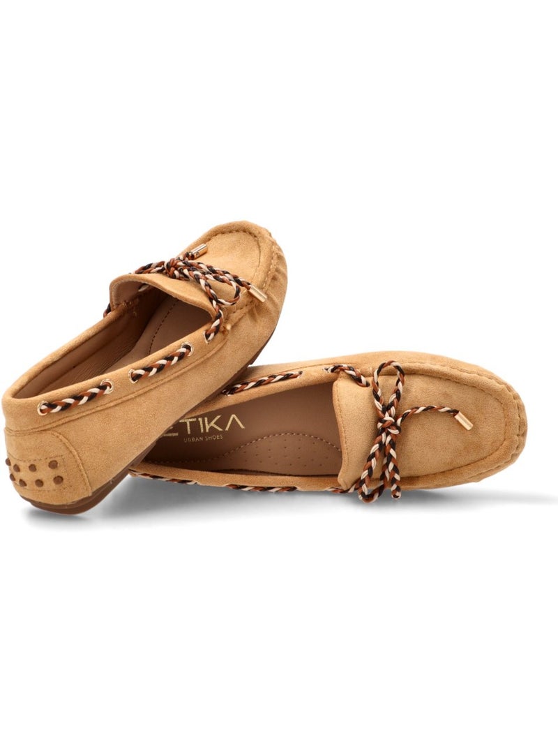 Nautico Kiova Mocasin Diario Mujer Suela Plana - Etika Camel - Kiabi