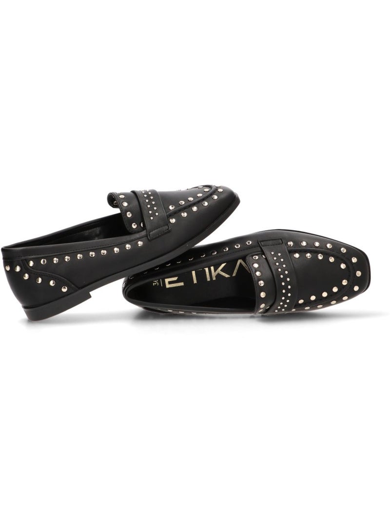 Nautico Kiova Mocasin Diario Mujer Suela Plana - Etika Negro - Kiabi