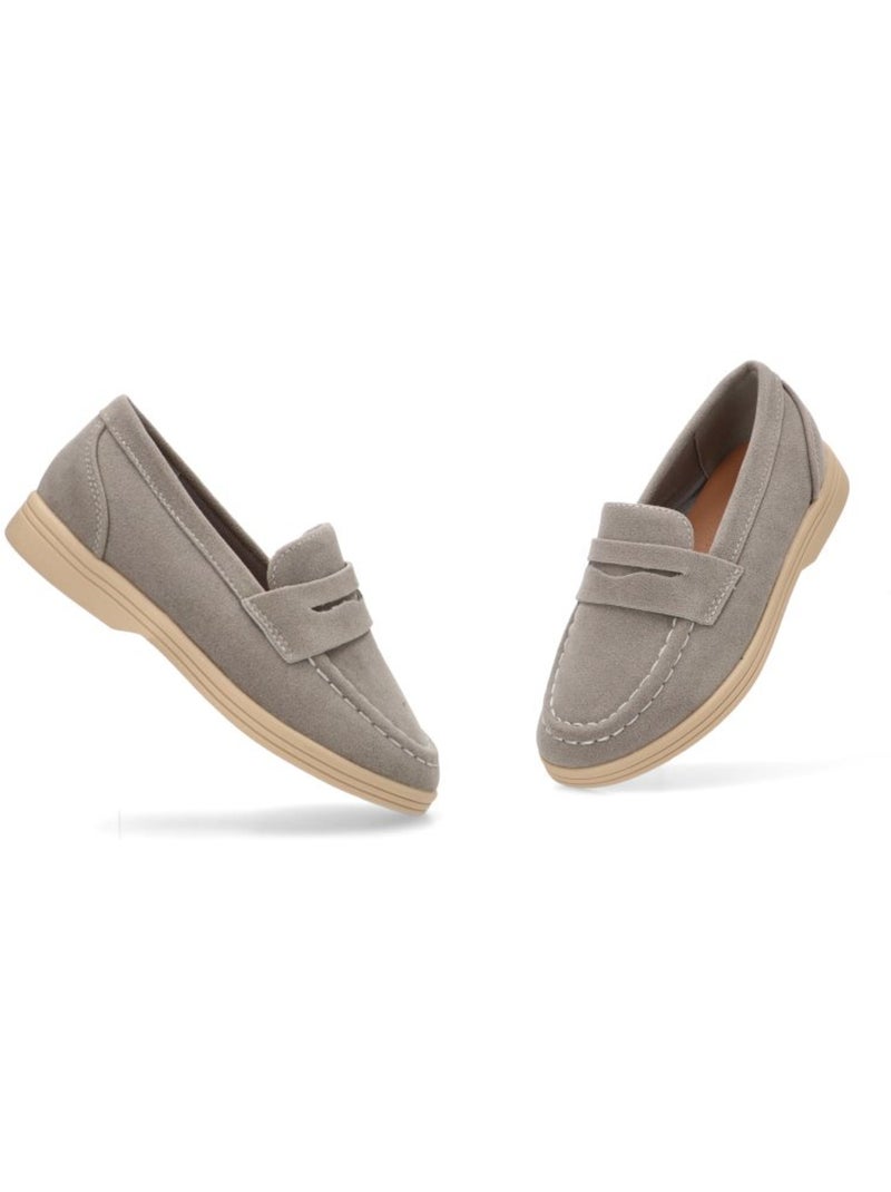 Nautico Kiova Mocasin Diario Niño Suela Plana - Etika Gris - Kiabi