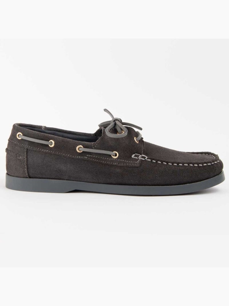 Nauticos Casual Cuero Purapiel Gris - Kiabi