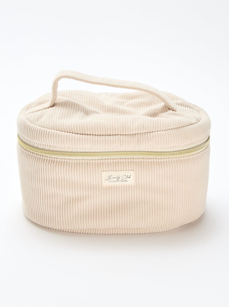 Neceser - Neceser - Tejido de canalé beige - Kiabi