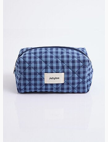 Neceser acolchado a cuadros