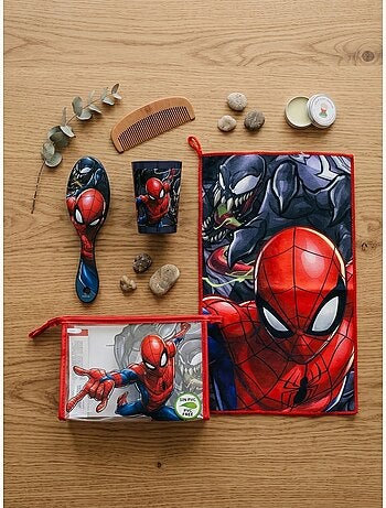 Neceser completo con vaso y toalla spiderman marvel