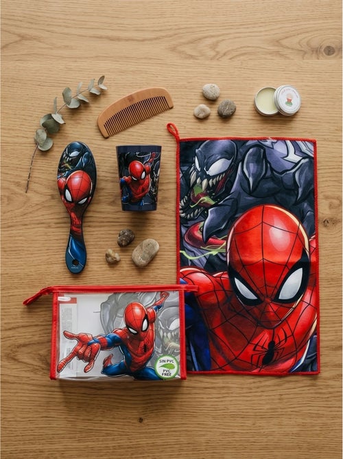 Neceser completo con vaso y toalla spiderman marvel - Kiabi Neceser completo con vaso y toalla spiderman marvel - Kiabi