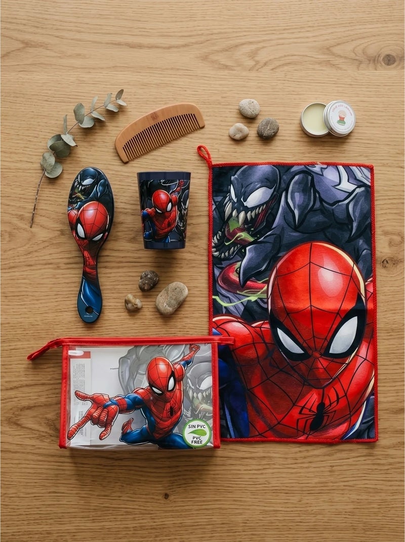 Neceser completo con vaso y toalla spiderman marvel Rojo - Kiabi