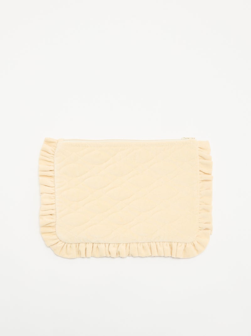 Neceser con bordes ondulados Beige - Kiabi