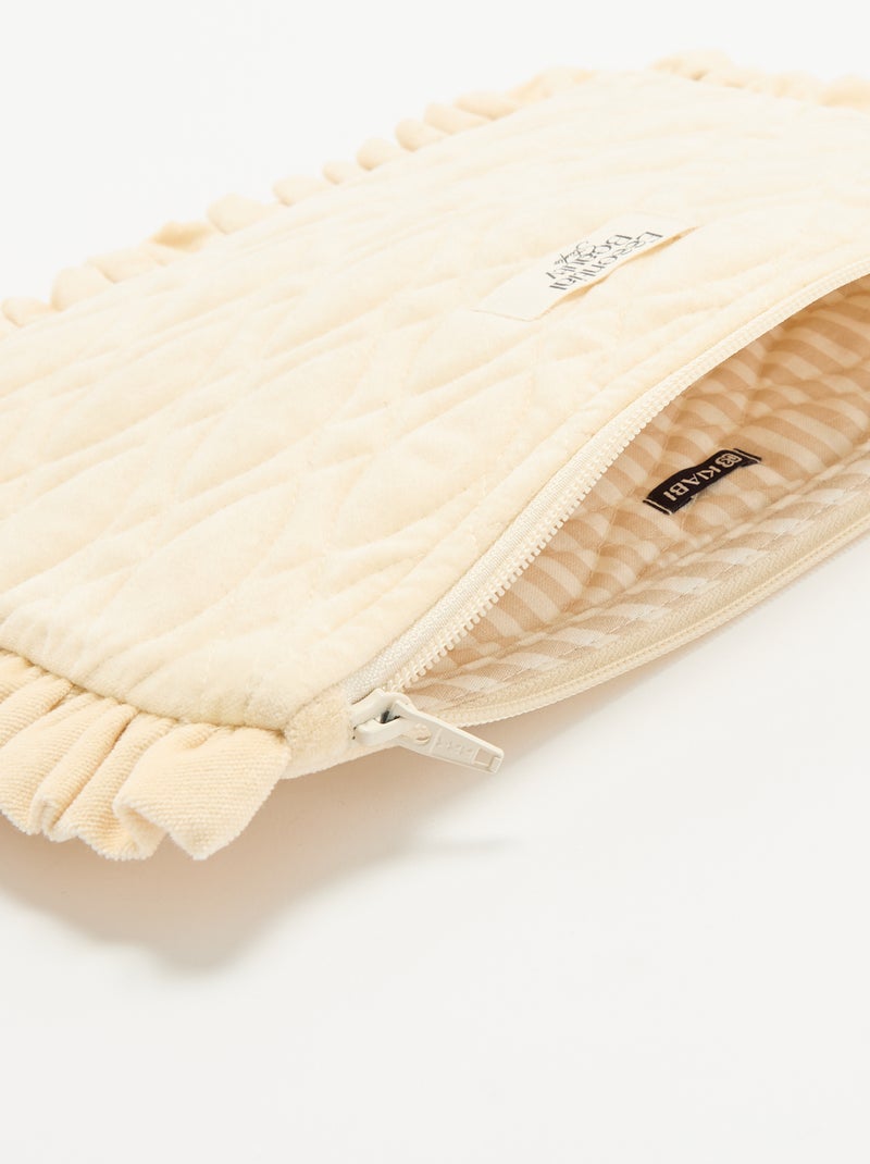 Neceser con bordes ondulados Beige - Kiabi