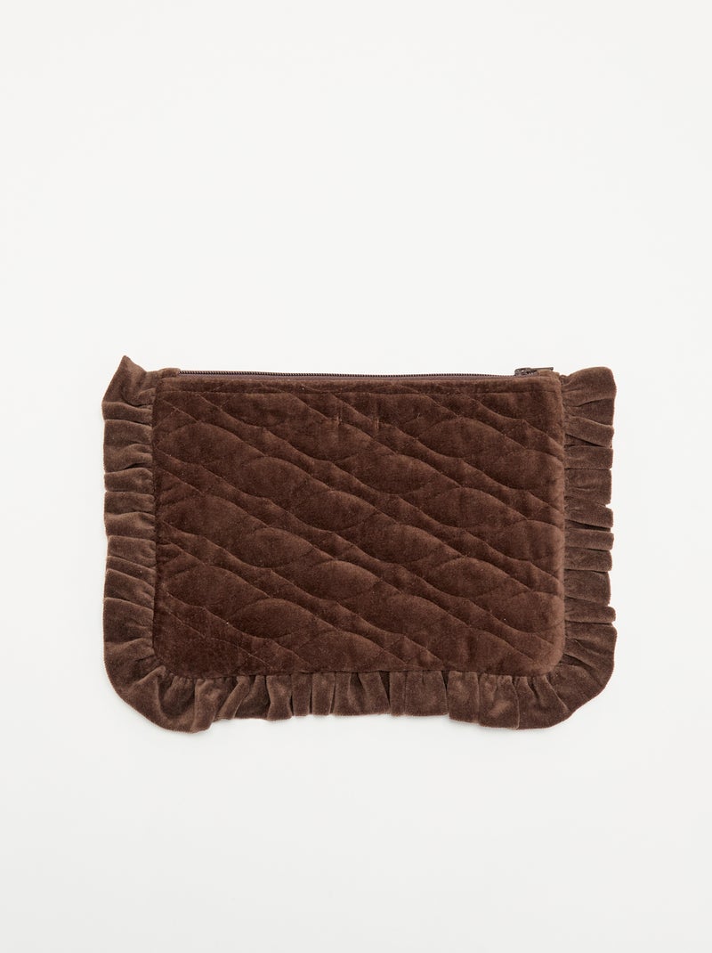 Neceser con bordes ondulados Marron - Kiabi