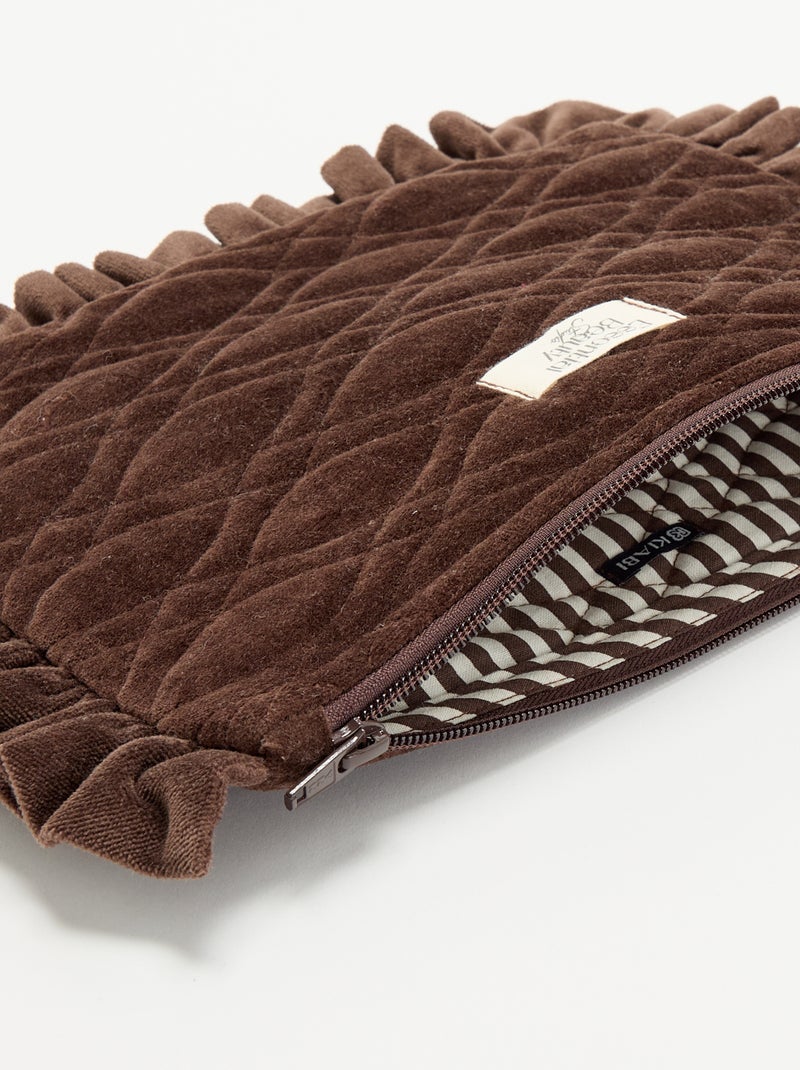 Neceser con bordes ondulados Marron - Kiabi