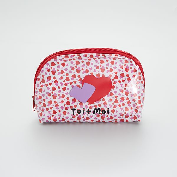 Neceser 'corazón' Mujer talla 34 a 48 - rojo - Kiabi - 7,00€
