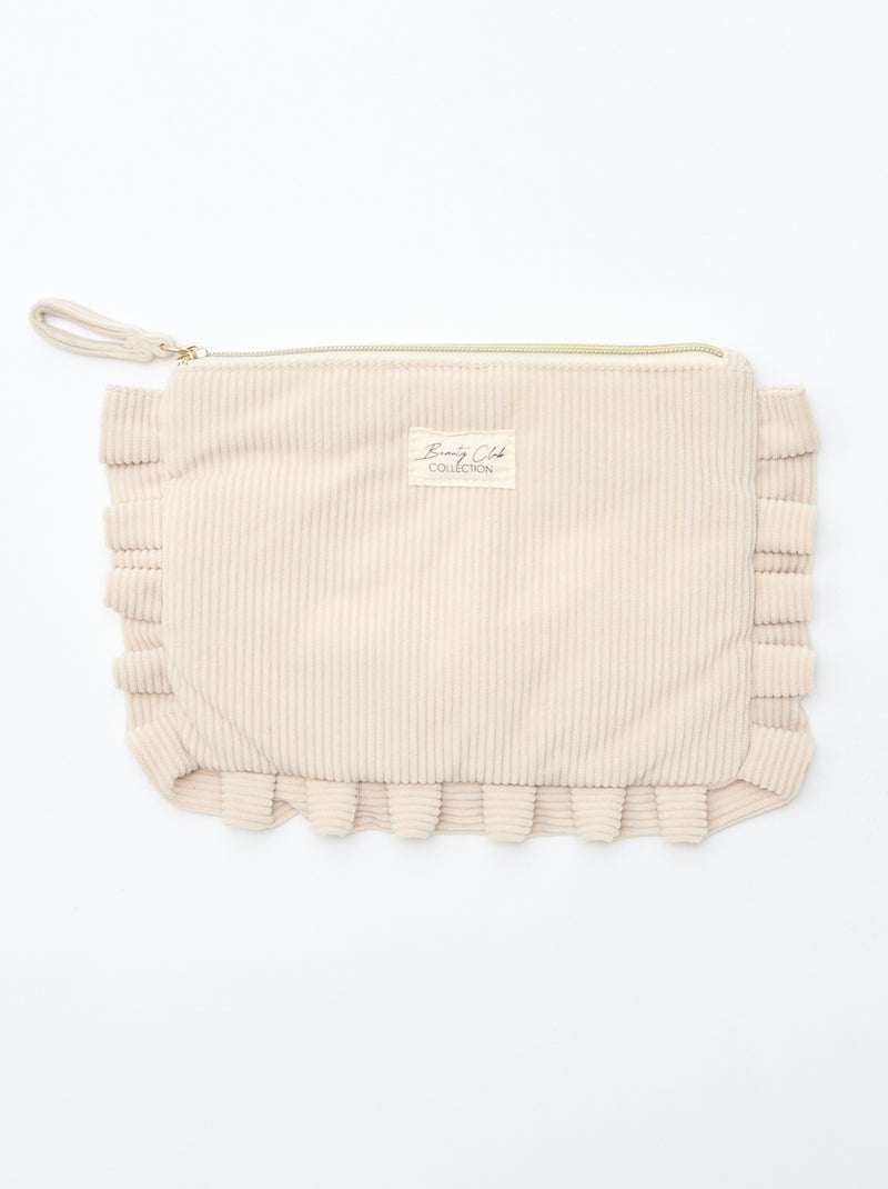 Neceser de aseo de malla Beige - Kiabi