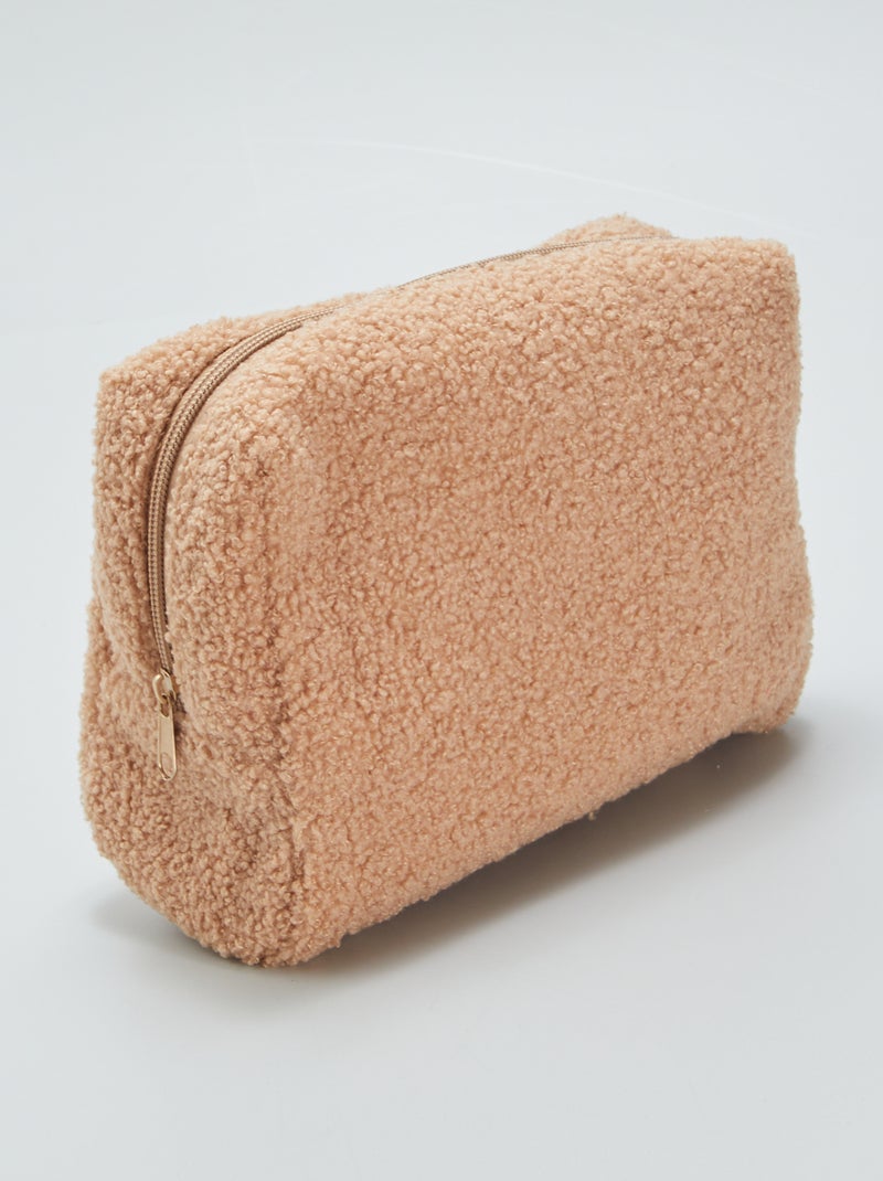 Neceser de borreguito MARRON - Kiabi