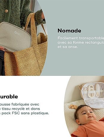 Neceser de cuidados para bebé compacto con 9 accesorios, color Arena 'Babymoov'