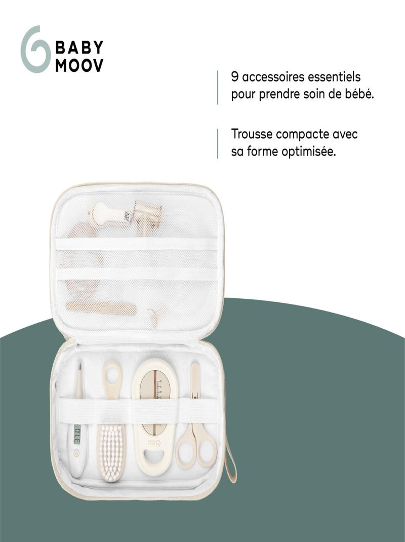 Neceser de cuidados para bebé compacto con 9 accesorios, color Arena 'Babymoov' Beige - Kiabi