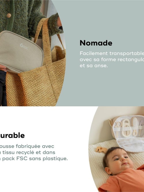 Neceser de cuidados para bebé compacto con 9 accesorios, color Arena 'Babymoov' - Kiabi Neceser de cuidados para bebé compacto con 9 accesorios, color Arena 'Babymoov' - Kiabi