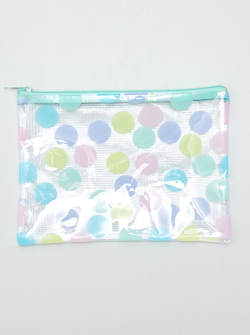 Neceser de plástico estampado AZUL - Kiabi