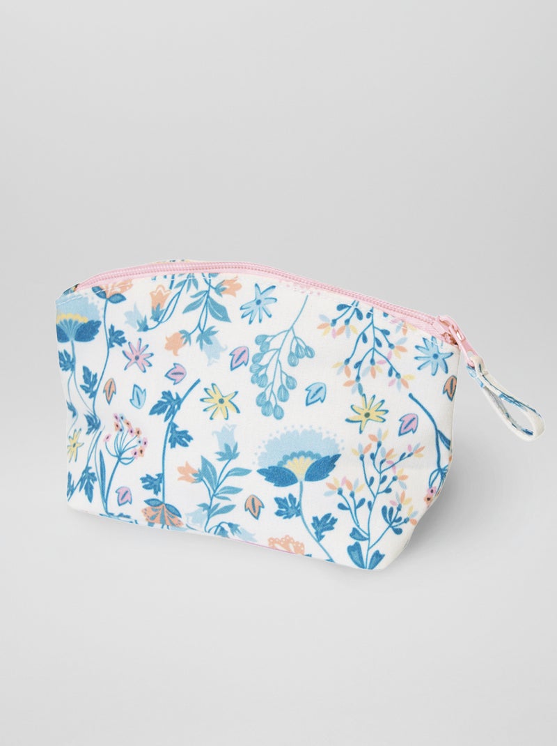Neceser de tela con flores BEIGE - Kiabi