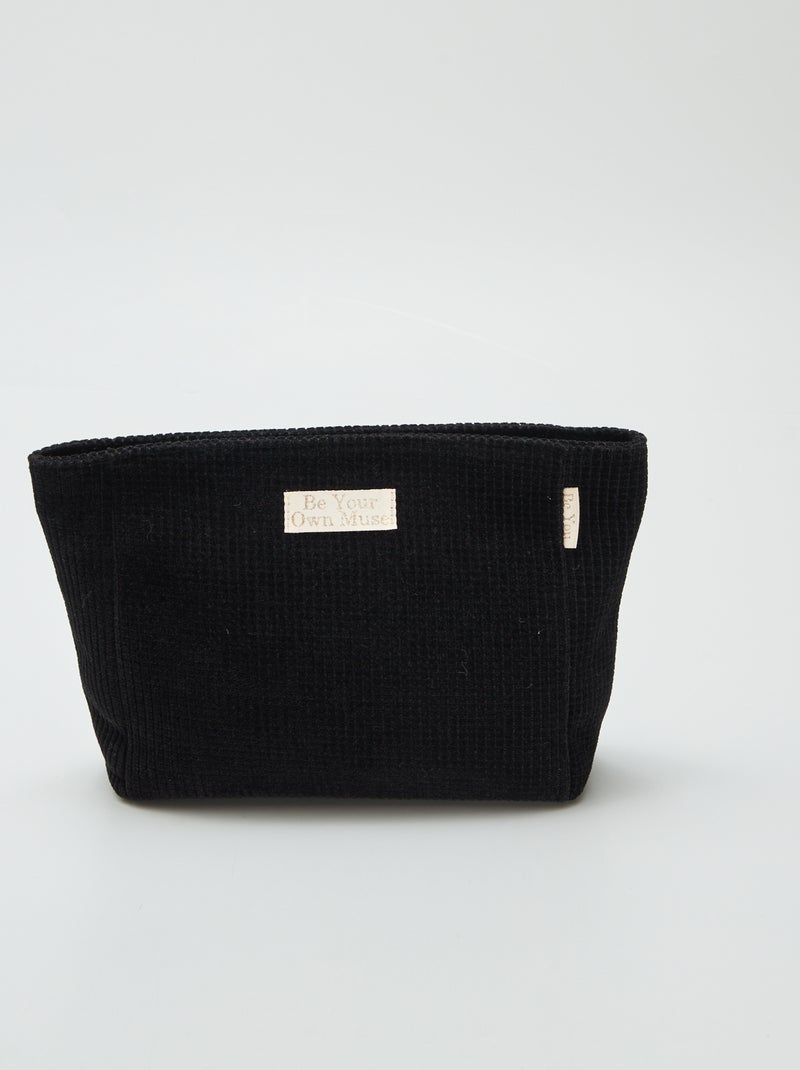 Neceser de terciopelo NEGRO - Kiabi