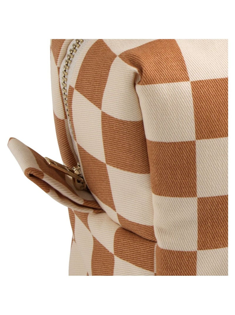 Neceser en algodón con estampado de - SAUTHON Marrón caramelo - Kiabi