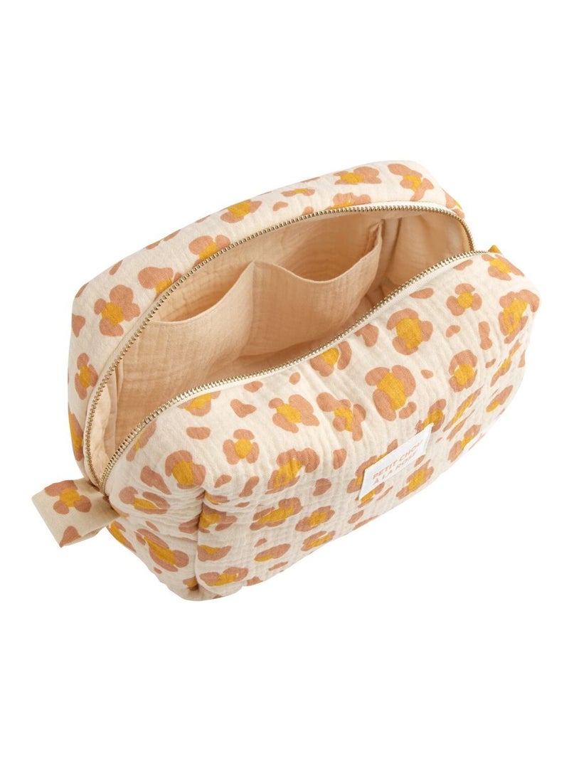 Neceser en gasa de algodón con estampado de - SAUTHON Beige/Rosa - Kiabi