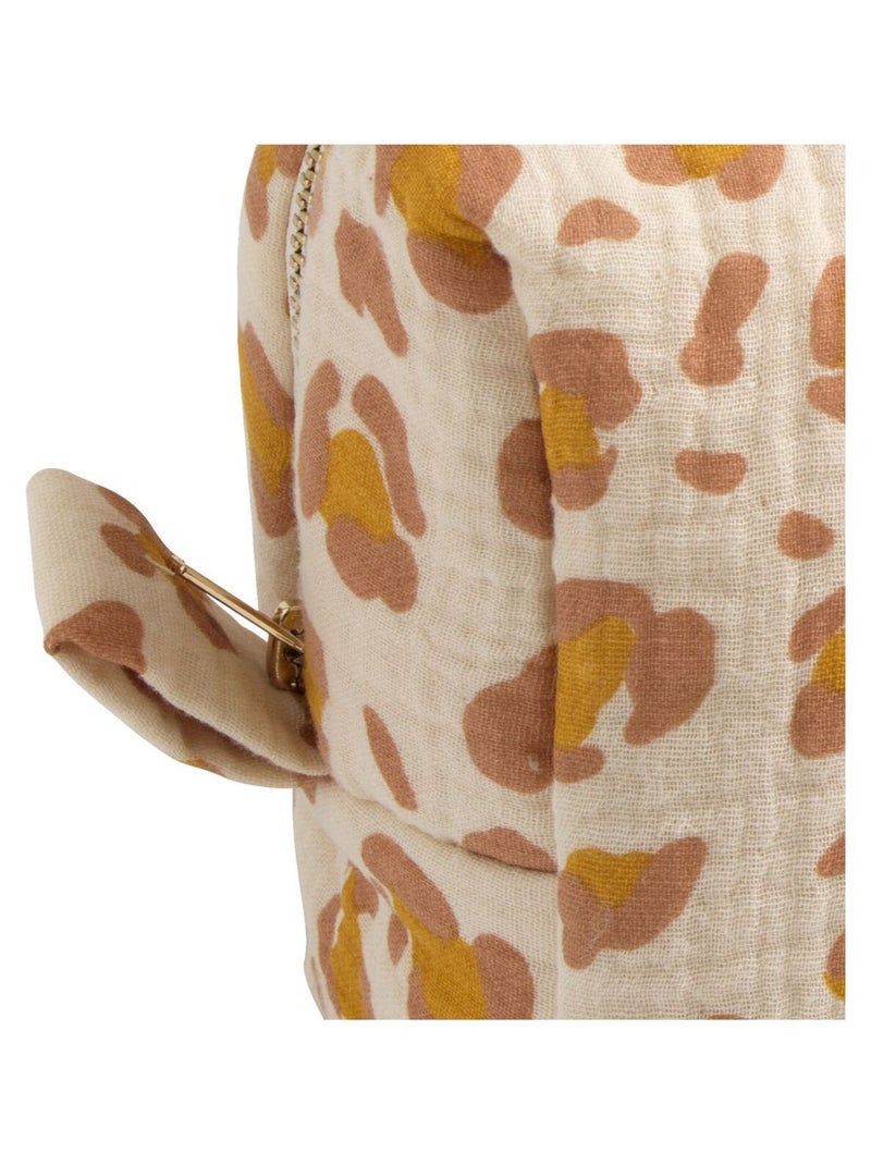 Neceser en gasa de algodón con estampado de - SAUTHON Beige/Rosa - Kiabi