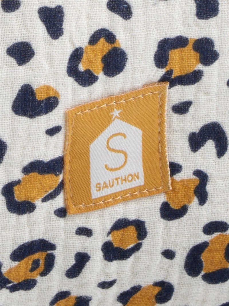 Neceser en gasa de algodón con estampado de - SAUTHON Negro Crudo - Kiabi