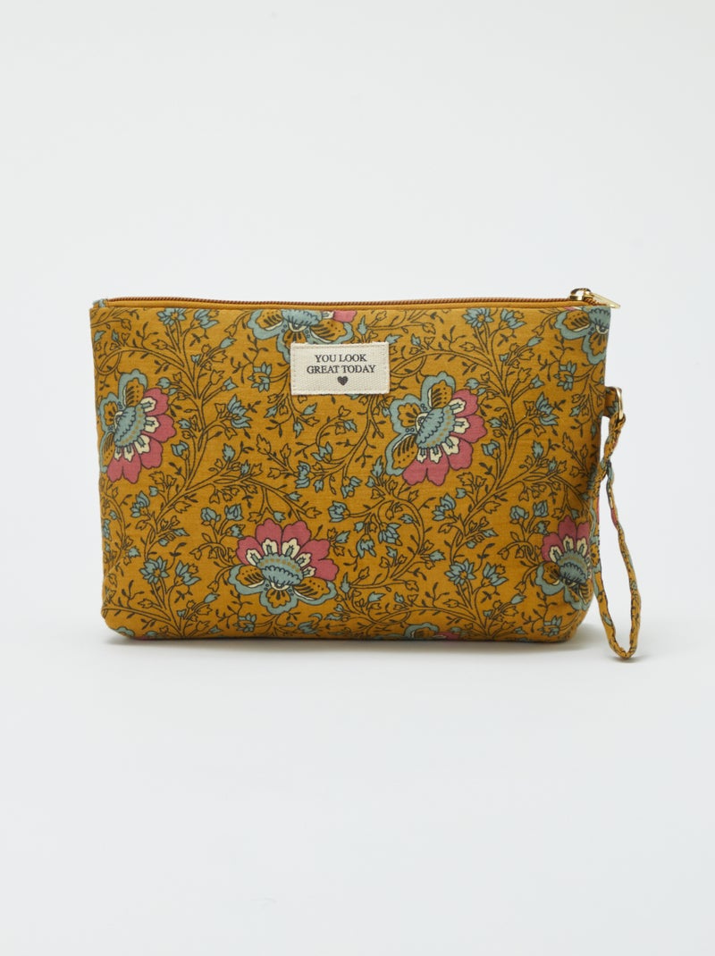 Neceser estampado amarillo - Kiabi