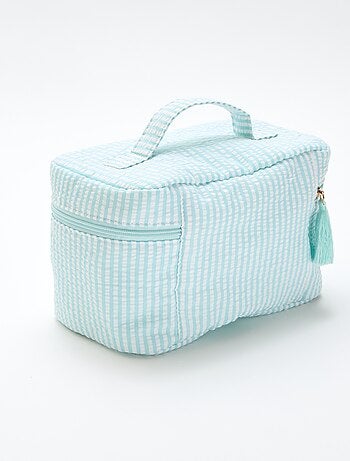 Neceser estampado con asa de transporte