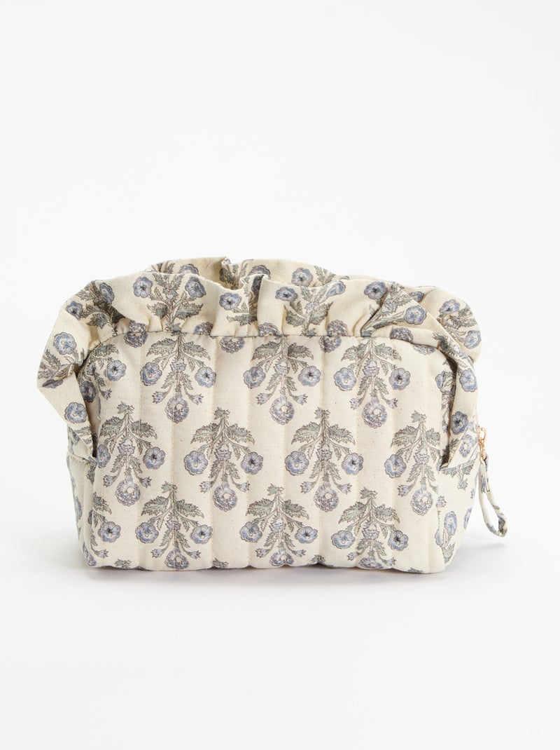 Neceser estampado de tela Azul - Kiabi